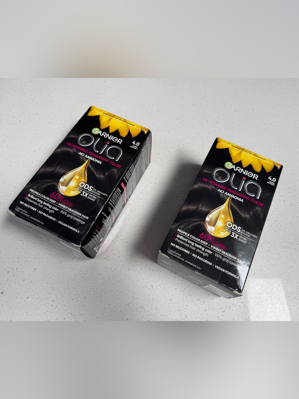 Garnier Olia Dark Brown Hair Dye NEW in boxes Set of 2